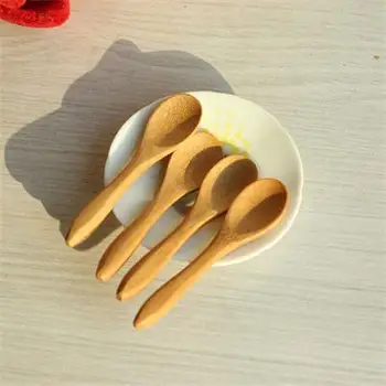 Fierbinte Mici Mini Linguri de Lemn Pentru Copii cu Miere de Bucătărie, Folosind Lingura Condiment 9.2*2.0 cm Cucharas Colheres