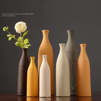 Nordic culoare vase de ceramică moda simplu decor acasă masa living aranjament de flori decor modern