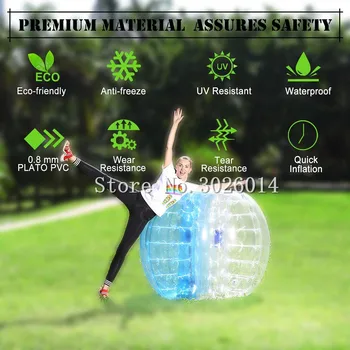 Transport gratuit Gonflabile Bara de protecție cu Bule Minge de Fotbal Dia 5 ft(1,5 m) Gigant Umane Hamster Ball pentru Adulti si Adolescenti