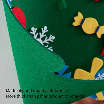 Creative DIY Simțit Pom de Crăciun Cadouri de Anul Nou pentru Copii Jucarii Artificiale Copac Agățat de Perete Ornamente de Craciun pentru Casa