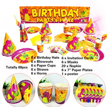 Dinozaur Copii happy Birthday Party Set de Decorare copil de dus Set de Decorare Consumabile Partid Aniversare de nunta Pachet set