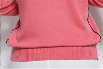 Noi 2020 Toamna-Primavara Sexy V-neck Cashmere Pulovere Femei Bomboane de culoare de Îmbrăcăminte exterioară Pulover Topuri de Calitate Tricotate Pulover de Lână D198