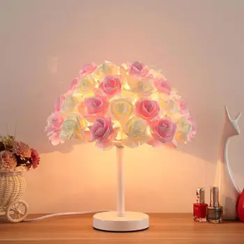 Europene a Crescut Lampa de Birou Dormitor Creative Multicolore Lampa de Masa Birou Decor Floare Trandafir a CONDUS Lumina de Noapte Fabrica de Vânzări Directe