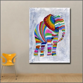 Imprimare De Moda Pop Art Culori Elephant_2 Arta De Perete Poza Home Decor Living Modern Imprimare Panza Picturi Neînrămate