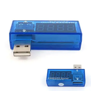 USB de Încărcare Instrument de Tensiune de Curent Contor de Baterie Mobil Tester Detector de Putere Blu