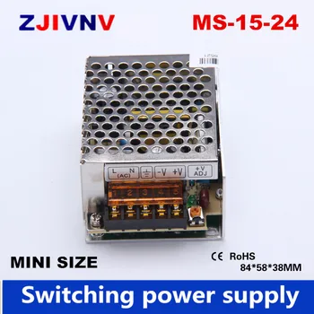 Small Volume Single Output mini size Switching power supply 24V 0.6A ac-dc LED smps 15w output MS-15-24
