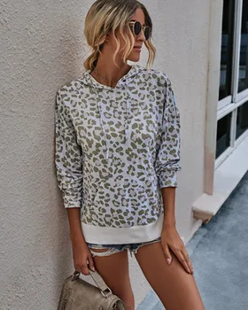 Toamna 2020 nouă femei tendință de moda leopard de imprimare pulover gât rotund leopard de imprimare strada hanorac femei de moda pulover hoodie