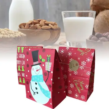 50PCS Bomboane de Crăciun Cadou Pungă de Hârtie Kraft Bomboane Cookie Sac de Depozitare Pentru Copii de Crăciun, Copii Cadou de Crăciun Sac de Ambalare