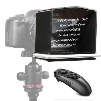 View Video Smartphone Prompter pentru Canon Nikon DSLR Aparat Foto Studio pentru Youtube Interviu APP Telefon Prompter