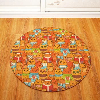 Pisica Rotund Tapete Pentru Camera De Zi Dormitor Decor Acasă Covor Covor Copii Copii Soft Play Mat