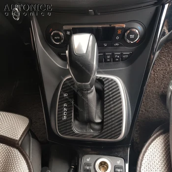 Potrivit Pentru Ford Escape Kuga 2013-2016 ABS STANGA fibra de Carbon de culoare Interioară a schimbătorului de Viteze Capacul Panoului