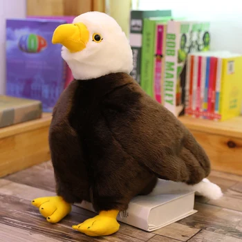 1 BUC 20cm Simulare Bald Eagle Bird Jucărie de Pluș Minunat Vultur Drăguț de Pluș & Animale de Pluș Jucarii Copii Cadou Pentru Ziua de naștere pentru Copii