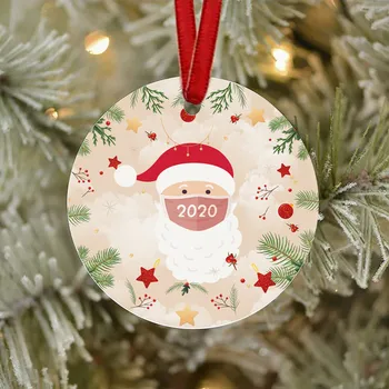 25# Decor De Crăciun Poartă Masca Ornamente 2020 Prost Dar Fericit Crăciun Decorare Pom De Crăciun Pandantiv Boże Narodzenie