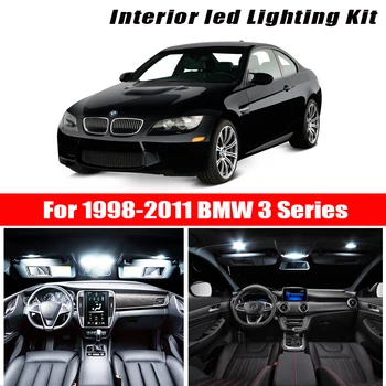 Pentru 1998 și 2011 menționează BMW Seria 3 Alb accesorii auto Canbus fara Eroare LED-uri de iluminare Interioară lampă de Lectură Kit Harta Dom Licență Lampa