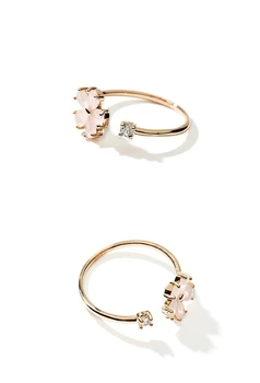 Design Original floare de cires diamant de deschidere inel reglabil, proaspat si romantic, drăguț farmecul femei bijuterii de argint