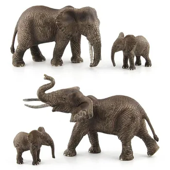 Elefant Animale Salbatice Model de Simulare Jucării pentru Copii Preșcolari Model Cognitiv Decor pentru Copii Cadouri