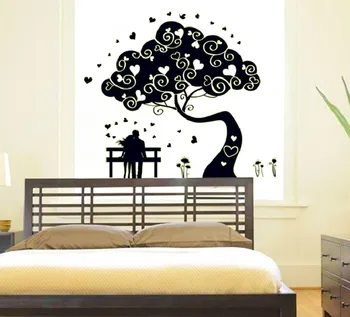 Luminoase de Flori de viță de vie DIY Negru Ramură de Copac Autocolant de Perete Pentru Camere de Copii Decalcomanii de Perete Dormitor Decor Acasă Acasă Decorare Tapet