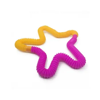 5PCS Decompresie Tub Jucărie Durabil Frământa Pop Tub Țeavă Senzoriale Jucării Pentru Stres Și Anxietate Pentru Copii-Cadou