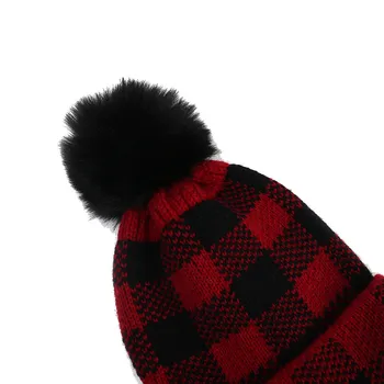 Pălării Calde Adult Copil Nou-Născut De Crăciun Carouri Beanie Cap Bumbac Tricotate De Iarnă Pălării Calde Casual Nou De Înaltă Calitate 2020