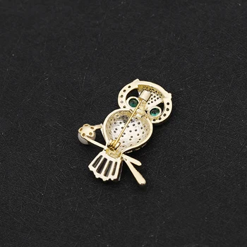 Broșă De Cristal Insigna Accesorii Golden Owl Femeile Nunta Ac Nunta Nupțial Bijuterii Cadou