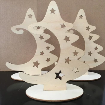 Ornamente Pentru Pomul De Craciun Așchii De Lemn Natural Stele Noi Atmosferă De Vacanță Decorare Set Oval Decor Ornamente De Crăciun