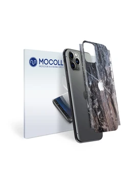 Folie de protectie mocoll materialul sticla armata culoare pentru panoul din spate Apple iPhone Xs piatră gri