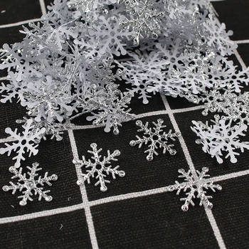 300PCs Artificiale Fulgi de zăpadă de Crăciun Xmas Party Ornament Decoratiuni Pentru Casa Mireasa Ziua Manual DIY Acasă Decorare