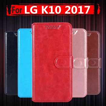 Piele Flip Caz De Fundas LG K10 2017 caz Pentru Coque LG K10 2017 LG X400/Pentru LG M250N/K20 Plus 5.3