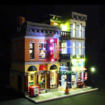 Lumina Led-uri Pentru Lego 10246 Blocuri Creator Stradă Oraș Biroul Detectivului Compatibil 15011 (doar lumina cu cutie de Baterie)
