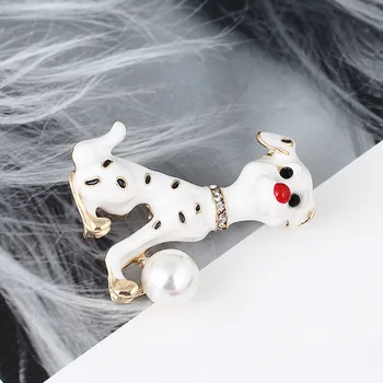 Minunat Email Câine Animal de Metal Broșă Moda Bijuterii Cadouri Broșe Costum pentru Aniversarea Logodnei Petrecerea de Nunta