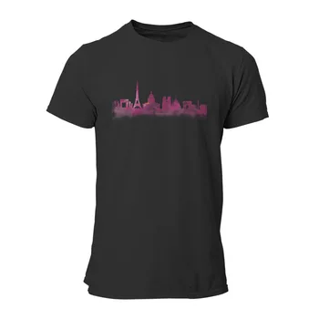 Men ' s T-shirt Paris Skyline Bumbac Haine en-Gros Cupluri tricouri 39145