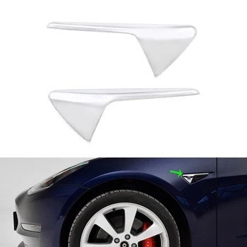 Semnalizare Aripa de Aerisire Decor Ornamental Autocolant pentru Tesla Model 3 Partea de Lumina, Logo-ul Capacului Ornamental