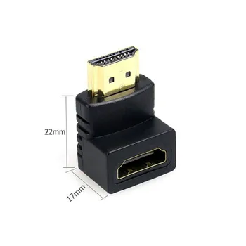 Cablu HDMI Adaptor, Convertoare Unghi de 90 de Grade Femela HDMI la HDMI de sex Masculin pentru HDTV Cablu Adaptor Convertor Extender SD&HI