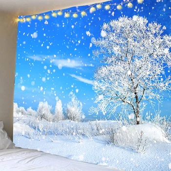 2020 Agățat de Perete Tapiserie Merry Christmas Tree Reni Șemineu Pădure de Iarnă Tapiserie Camera de zi Dormitor Dormitor boho decor