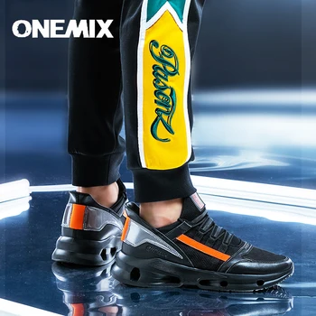 ONEMIX Pantofi Barbati Adidasi Alb 2020 Moda Vintage Înălțime a Crescut Sport Vulcanizat Încălțăminte Băiat de Funcționare în aer liber Pantof de Tenis