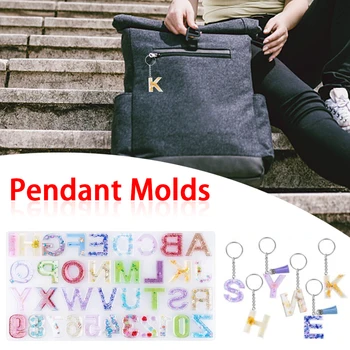 Rășină Mucegai Kit de Accesorii lucrate Manual Înapoi Pandantiv DIY Turnare Ambarcațiuni Cadou Epoxidice Scrisoare Alfabet Numărul de Luare de Bijuterii Starter