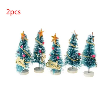 1-10buc/lot Mic Pom de Crăciun DIY Fals Pin Mini-din Sisal, Perie pentru biberoane Pom de Crăciun Moș crăciun de Zăpadă Îngheț Casa Sat