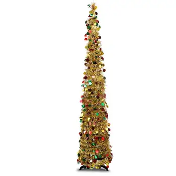 Pliabil Pom de Crăciun Colorat PVC Crăciun Ornament pentru Decorarea Acasă