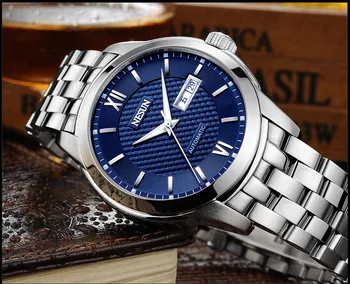 Brand de Oameni de Afaceri Declarație Încheietura ceas Reale 316L din Oțel Complet Ceas pentru Bărbați Automat Ceas Mecanic Dovada de Apă Calendar