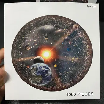 2021 Nou 1000 Piese Blocuri Puzzle Rotund Spațiu Univers Circular Puzzle Jucărie Intelectuală