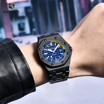 BENYAR Noua Creatie Bărbați Ceasuri de Moda Casual rezistent la apa de Afaceri Ceas Barbati din Oțel Inoxidabil Ceas de mana Barbati reloj hombre cadou