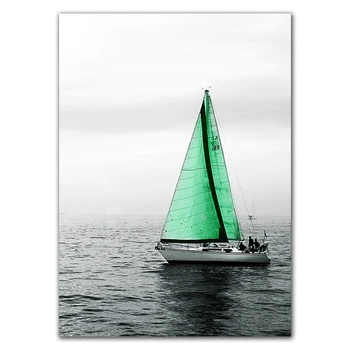 Minimalist Peisaj Barca De Navigatie Panza Pictura Arta Postere, Printuri Poze De Perete Pentru Living Modern Decor Acasă