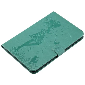 Moda Funda caz Pentru iPad mini 4 fată drăguță & butterfly & cat & flower stand PU portofel din piele de caz Pentru ipad mini 4 capac moale
