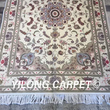 Yilong 4'x6' rafinat, oriental lână covor de mătase de mediu chinez realizate manual covor lână (WY2065S4x6)
