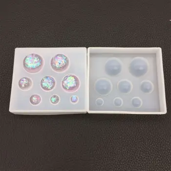 DIY Cristal Epoxidice Mucegai Semicirculare Emisfera Inel Pandantiv Bijuterii Rășină Oglinda Handmade Matrite