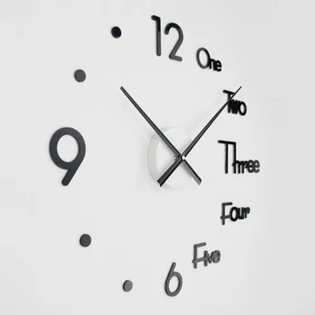 1 de mari dimensiuni creative ceas de perete ceas artă mut ceas digital DIY ceas de moda en-gros