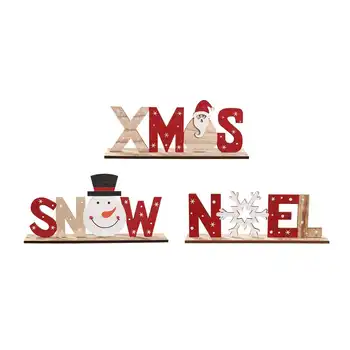 3pcs de Crăciun din Lemn Scrisoare Mos Craciun Ornamente Petrecere Acasă masa Decor de Masă Scrisoare Decor 2020 Fierbinte
