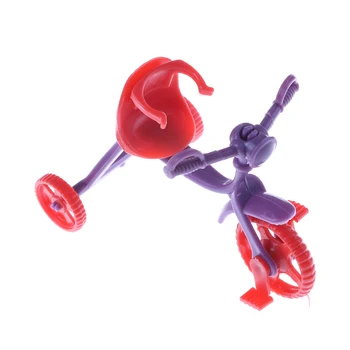 Noul Mini Copii Tricicleta cu Mâner de Jucărie pentru Papusa Fete Ziua de nastere Cadouri Papusa de Ac se Potriveste pentru Păpuși 10cm