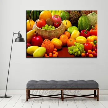 HD Poster Și Printuri 1 Buc Panza de Artă Fructe Verzi Alimente Imagine Poster Decor Perete Bucatarie Pictura Cadre de Artă Modernă