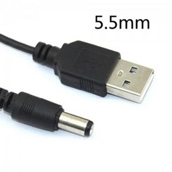 10buc / lot, USB interfață linie de putere, DC5.5 mm mufă USB / adaptor cablu, 80cm Conecta firele, transport gratuit